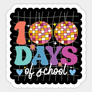 Kids Disco Ball 100 Days Of School Funny 100th Day Sticker